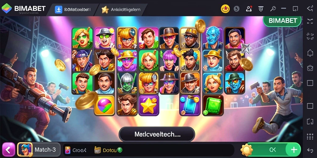 Tampilan gameplay menarik dari BIMABET dengan tingkat keseruan Match-3.