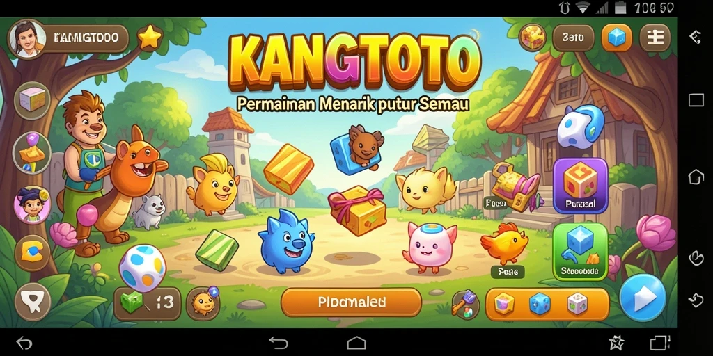 Tampilan gameplay KANGTOTO yang penuh warna dan menantang.