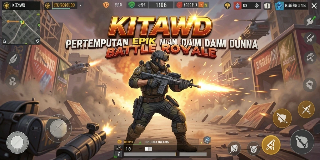 Tampilan gameplay intens dari pertempuran di KITAWD.