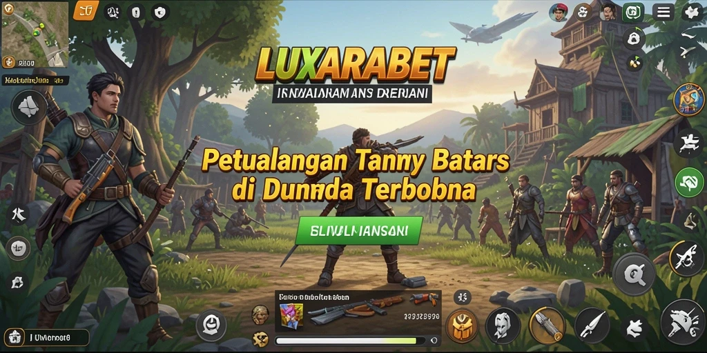 Tangkapan layar menunjukkan petualangan mendebarkan di dunia terbuka LUXARABET.