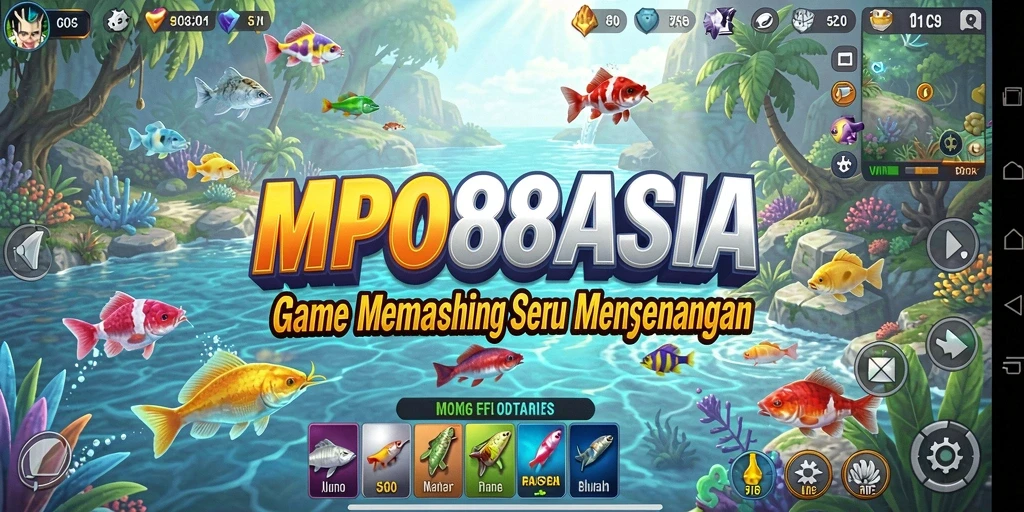 Tampilan menarik dari gameplay MPO88ASIA saat memancing.