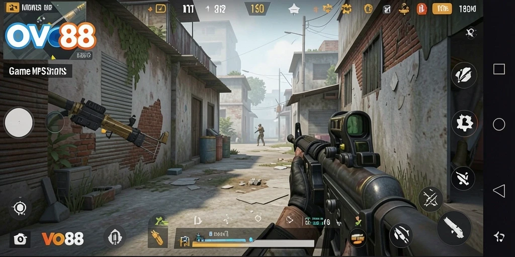 Tangkapan layar OVO88 menunjukkan aksi seru dalam game FPS.