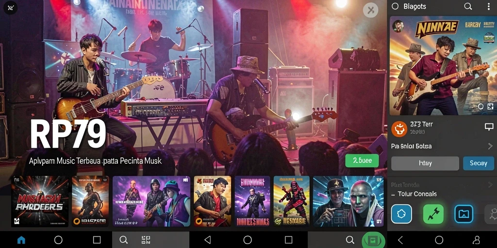 Screenshot RP79 menampilkan pengguna menikmati gameplay musik yang interaktif.