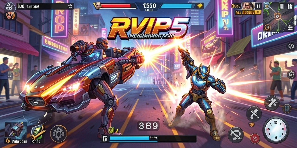 Tampilan gameplay seru RVIP5 yang menantang dan adiktif.
