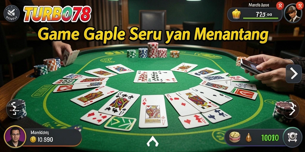Tangkapan layar TURBO78 memperlihatkan suasana seru bermain Gaple.