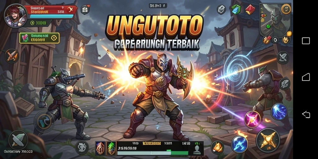 Tampilan gameplay menarik di UNGUTOTO dengan strategi pertempuran mendebarkan.