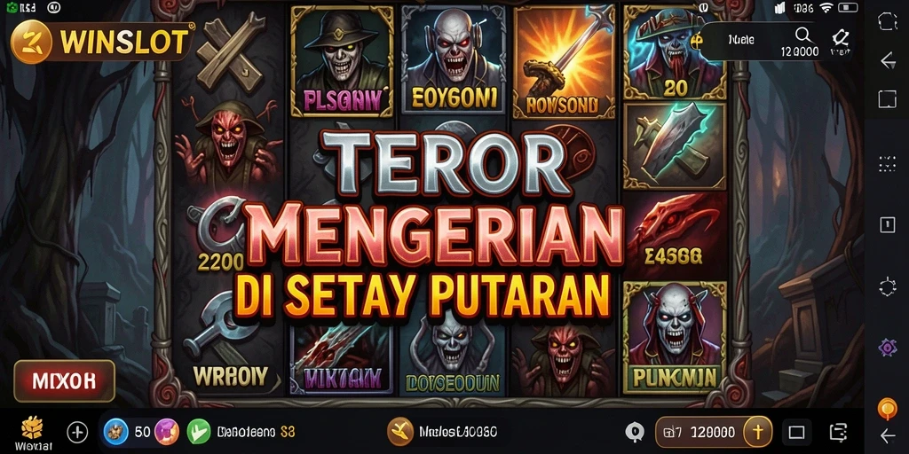 Tampilan gameplay WINSLOT dengan suasana Horror yang mencekam.